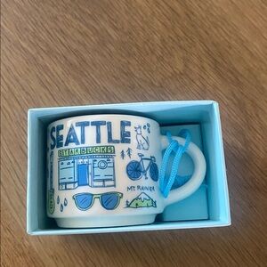 Starbucks BEEN THERE SERIES SEATTLE Ornament Mug 2oz NWT